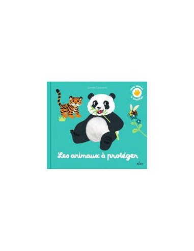 Livre à toucher Les animaux à protéger – Milan | Jouet éducatif bébé