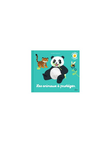 Livre à toucher Les animaux à protéger – Milan | Jouet éducatif bébé