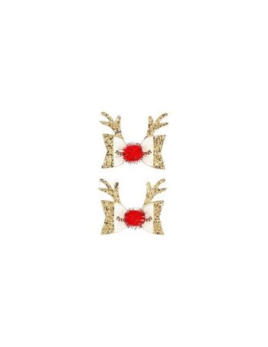 Duo de Barrettes Rennes Hazle – Souza | Accessoires cheveux Noël enfant