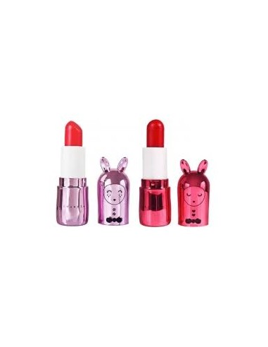 Duo Baumes à Lèvres Noël Couture – Inuwet | Rouge et Rose Gourmands pour Enfants