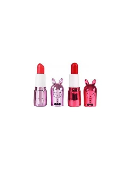 Duo Baumes à Lèvres Noël Couture – Inuwet | Rouge et Rose Gourmands pour Enfants