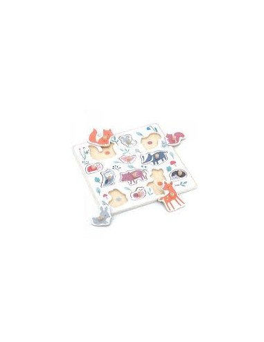 Encastrement boutons bois  Animaux du monde - Sarah Betz