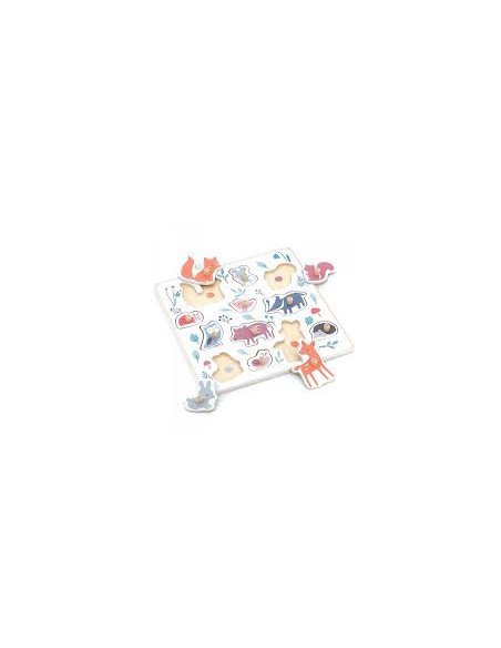 Encastrement boutons bois  Animaux du monde - Sarah Betz