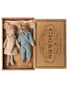 Souris maman et papa coffret cigares - Maileg