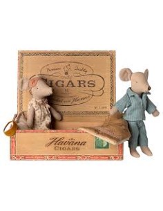 Souris maman et papa coffret cigares - Maileg 2