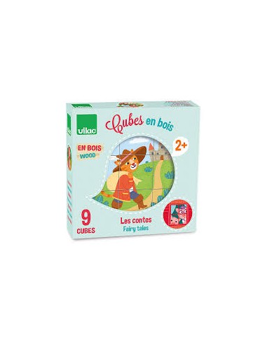 Puzzle cubes en bois les contes - Vilac