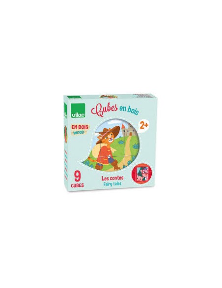 Puzzle cubes en bois les contes - Vilac