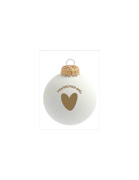 Boule de Noël à Personnaliser “Mon Premier Noël” – Baubel’s & Atelier Wagram | Souvenir Unique pour Bébé