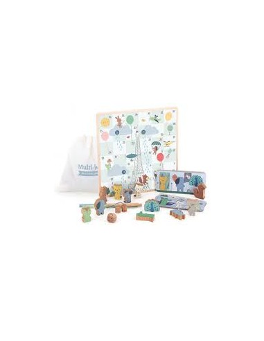 Coffret Multi-Jeux en Bois – Animaux – Sarah Betz | 4 Jeux Éducatifs et Ludiques dès 2 Ans
