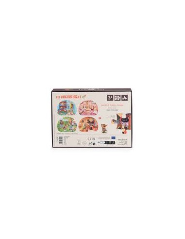 Coffret 4 Puzzles 12 pièces – Les Minouchkas – Moulin Roty