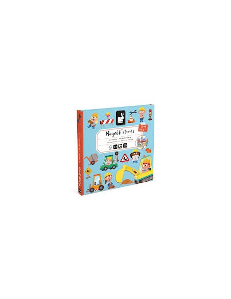 Magnéti’Story Chantier – Jeu Magnétique 30 Pièces dès 3 ans – Janod