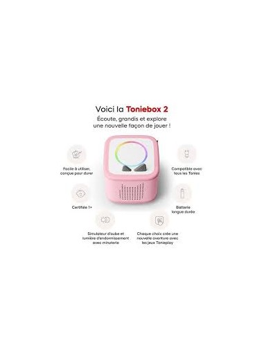 Toniesbox 2 Rose – Boîte à Histoires Audio pour Enfants – Tonies