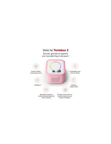 Toniesbox 2 Rose – Boîte à Histoires Audio pour Enfants – Tonies