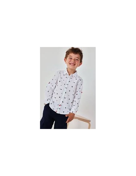 Chemise en popeline imprimée avion pour bébé - Boboli