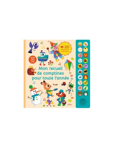 Mon recueil de comptines pour toute l’année – Milan | Livre enfant