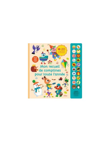 Mon recueil de comptines pour toute l’année – Milan | Livre enfant