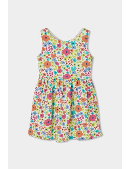 Robe en satin fleurs pour fille - Boboli