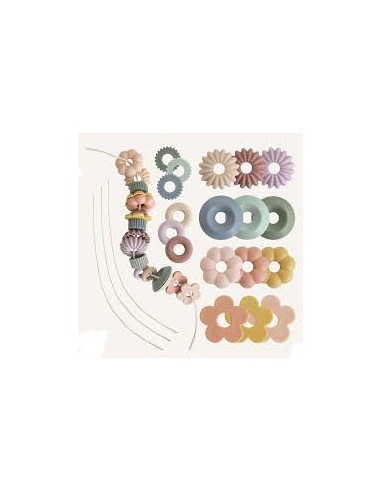 Coffret de perles à enfiler Mushie – Jeu éducatif motricité enfant