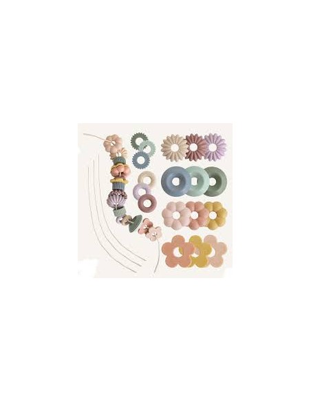 Coffret de perles à enfiler Mushie – Jeu éducatif motricité enfant