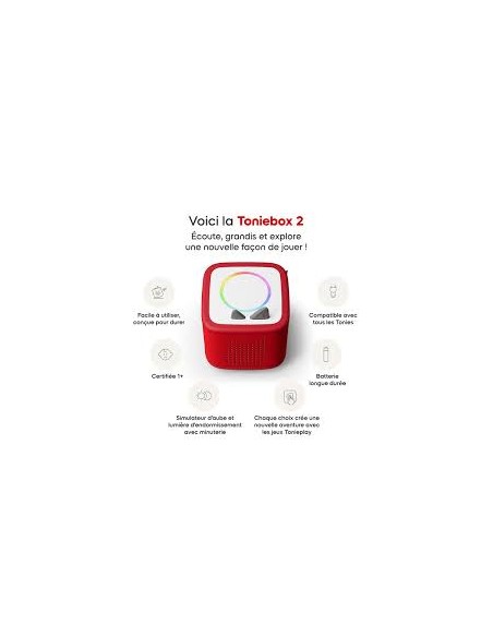 Toniebox 2 Rouge Tonies – Conteuse audio enfant sans écran