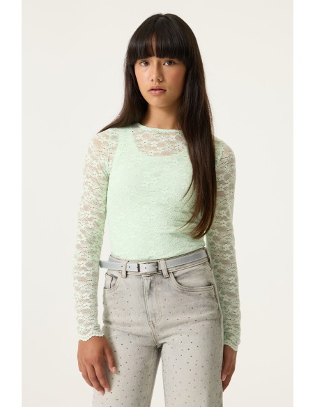 T-shirt a manches dentelle - Garcia