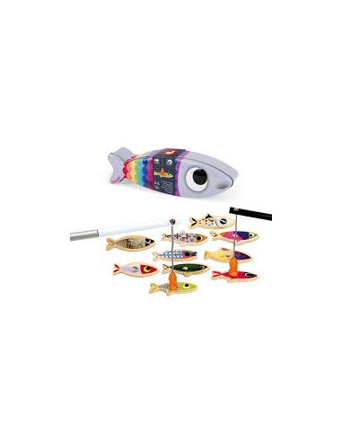 Pêche à la ligne Janod – Jeu magnétique en bois enfant