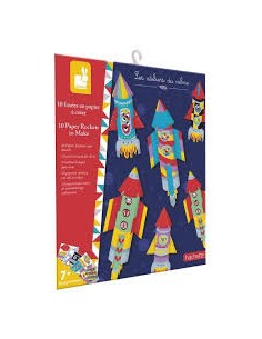 10 Fusées en papier à créer - Janod
