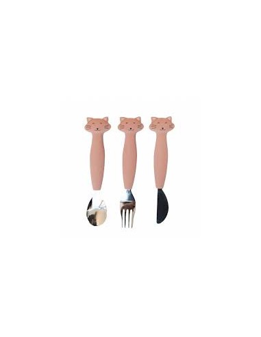 Couverts 3 pièces en silicone cat - Trixie