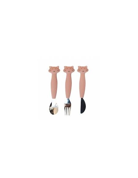 Couverts 3 pièces en silicone cat - Trixie