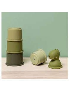 Jouet de bain stacking cup dino - Trixie 2
