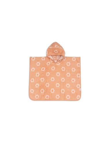 Poncho de bain Éponge Jacquard Flower Reversible - Jollein