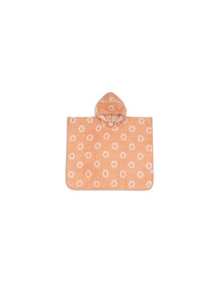 Poncho de bain Éponge Jacquard Flower Reversible - Jollein