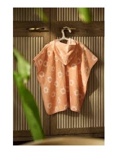 Poncho de bain Éponge Jacquard Flower Reversible - Jollein 2