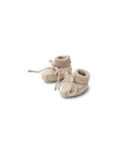 Chaussons en tricot Soft Beige 62-74 - Little dutch