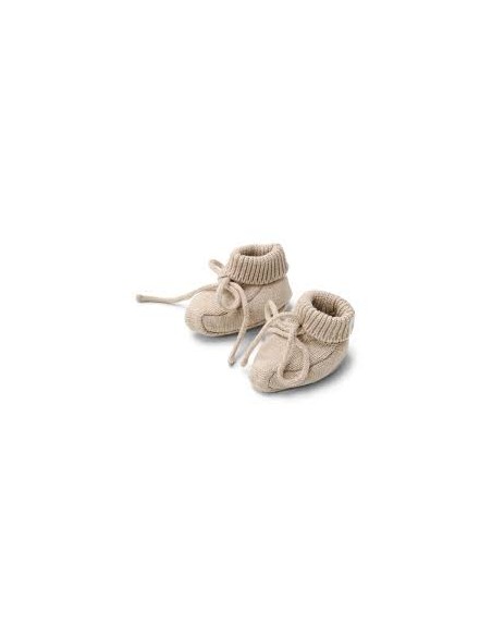 Chaussons en tricot Soft Beige 62-74 - Little dutch