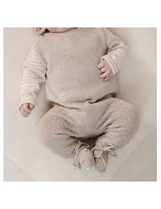 Chaussons en tricot Soft Beige 62-74 - Little dutch 2