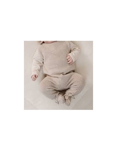 Chaussons en tricot Soft Beige 62-74 - Little dutch