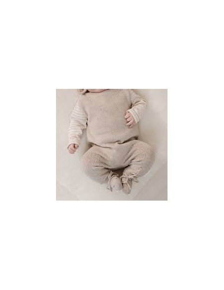 Chaussons en tricot Soft Beige 62-74 - Little dutch