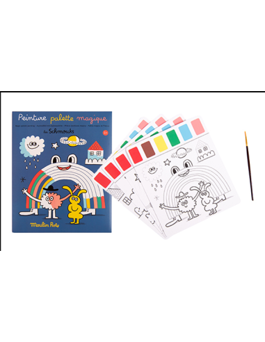 Peinture palette magique Les Schmouks - Moulin roty
