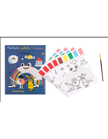 Peinture palette magique Les Schmouks - Moulin roty