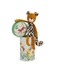 Peluche leopard et sa boite - Moulin Roty