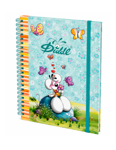 Carnet à spirale A5 bleu - Diddl