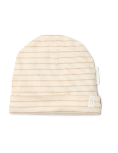 Bonnet bébé beige rayé - Taille 2 62/74 - Little Dutch