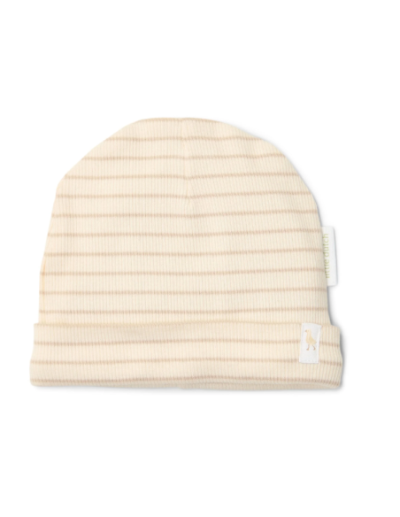 Bonnet bébé beige rayé - Taille 2 62/74 - Little Dutch