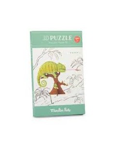 Puzzle 3D Caméléon - Moulin Roty