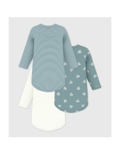 Lot de 3 body imprimé cœur ML - Petit Bateau 2