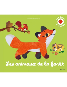 Livre à toucher les animaux de la forêt - Milan