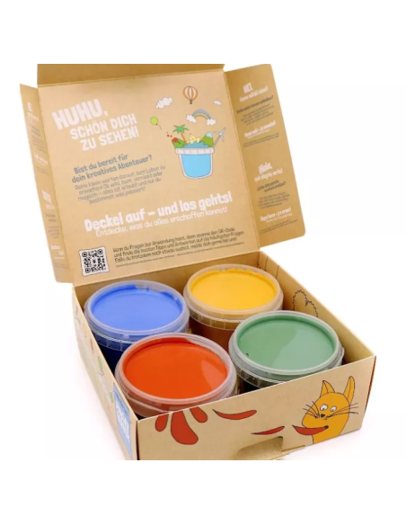 Peinture doigts 4 pots Perroquet - Neogrun