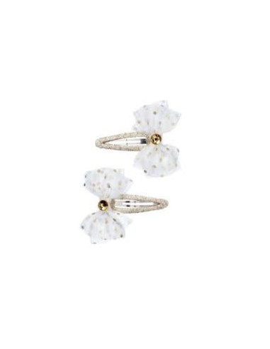 Pince a cheveux Fardou noeud blanc - Souza for kids