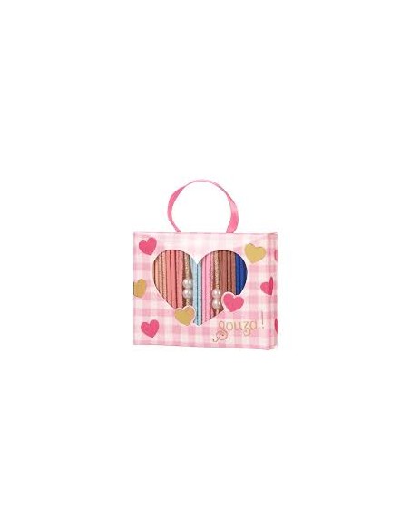 Elastiques à cheveux lente rose 24 pièces - Souza for kids